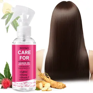 ROZINO Multi-Purpose Hair Care Spray 100ml Caffeine Ginseng Castor Oil Vitamin E Deep Nourish Smooth Repair Anti-Frizz Detangle Leave-In Portable Root Volumizing
