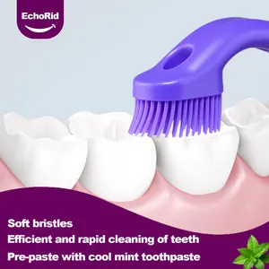 48 disposable convenient toothbrushes for travel Soft and fine hair that does not damage gums or enamel。No Rinsing Needed, Individually Wrapped & TSA Friendly, Precise Cleaning for Hard-to-Reach Spots, Teeth & Gums Care Cleaner Rotating Makeup Set