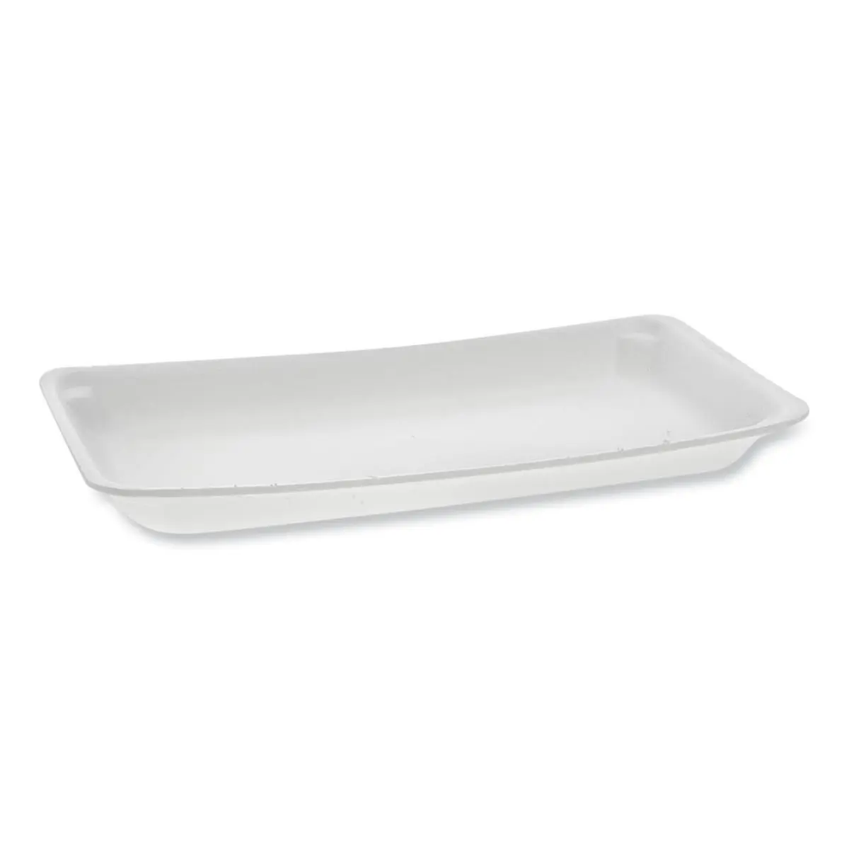 Pactiv 51P110P Lightweight Polystyrene Rectangular No. 10P White Supermarket Tray, 10.75 x 5.5 x 1.2 Disposable Tableware for Indoor Home & Party Use
