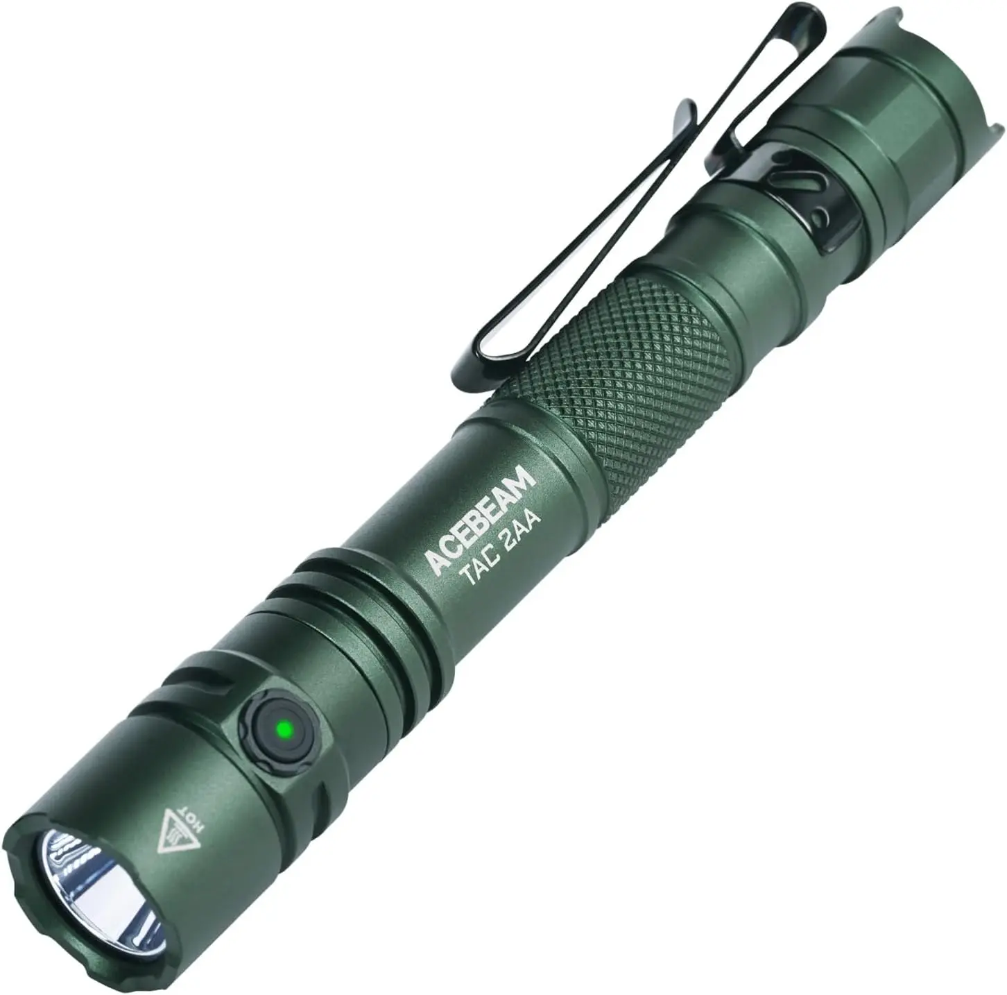 TAC 2AA EDC Tactical Dual Modes Flashlight Rechargeable, 1600 High Lumens Flashlight, Dual Switch Pocket LED Flashlight, Super Bright Small Flash Light for Emergency, Camping, Home
