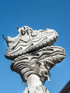 Men's Vintage Chunky Sneakers Distressed Colorblock Platform Casual Shoes Non-Slip Fashion Trainers for Streetwear