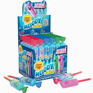 Chupa Chups Melody Pop Whistle Lollipops, Individually Wrapped Candy for Kids, Assorted Flavors, Fun Candy Suckers, Party Favor & Goodie Bags Stuffer for Kids Birthday, 30 Count