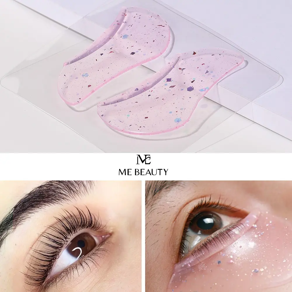 1 Pair Lower Lash Lift Pads, Self-Adhesive Lash Lift Shields Makeup for Eyelash Curling and Lifting, Reusable Silicone Lash Rods For Eyelash Perm Lamination, Eyelash Enhancing Tool