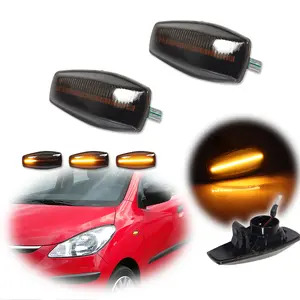 2pcs Sequential Smoke LED Side Marker Signal lamps Lights For Hyundai Tucson Tiburon Sonata,Replace OEM 92330-0B010, 92303-0B010, 92330-25500, 92303-25500