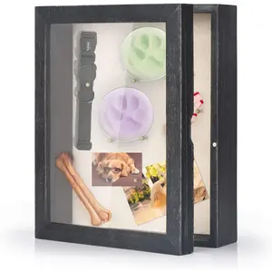 Shadow Box Frame 8x10 Shadow Box Display Case with Linen  Memorabilia Awards Medals Photos Memory Box  Rustic Black