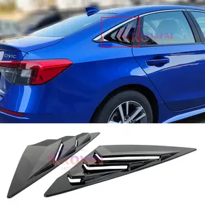FITS 2022-2026 HONDA CIVIC SEDAN GLOSSY BLACK JDM SP STYLE SIDE WINDOW LOUVER VENT