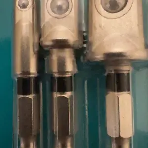 Milwaukee/Makita 3PC 1/4''-hex Impact Socket Adapter Set 1/2, 1/4, and 3/8 in Sockets for Secure Fastening and Extreme Durability