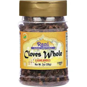 Rani Cloves Whole (Laung) 2oz (56g) Great for Food, Tea, Pomander Balls and Potpourri, Hand Selected, Spice, PET Jar ~ All Natural | NON-GMO | Kosher | Vegan