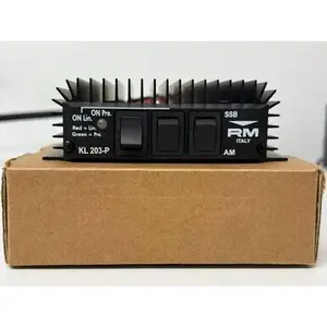 RM KL-203P MOSFET Linear Amplifier. 0.5W – 10W AM/FM, 1 – 20W SSB input; Up to 100W AM/FM 200W SSB output