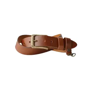 McKinney Men's Cognac Leather Belt - Real Leather, Timeless Craftsmanship, Relatable & Refined Design