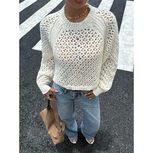 2026 Summer New Arrival French Romantic Backless Cutout Knit Pullover Backless Sweater for Womenswear Knitwear
