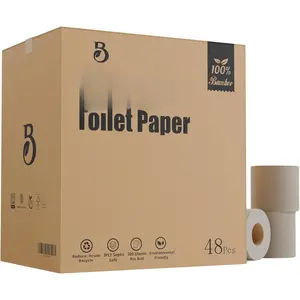 ,  Toilet Paper Unbleached, 48 Rolls, 3 Ply and 300 Sheets  Toilet Tissue - FSC Certified, ,  Free, Plastic Free, , Septic Safe Toilet Paper