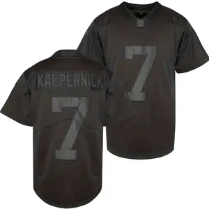 Men'S 7 Footballl Shirt Stitched Movie Football Jersey Colin in Black & White