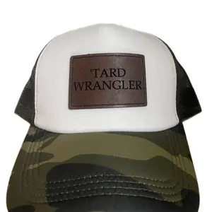 Funny Trucker Hat With Etched Leather Patch