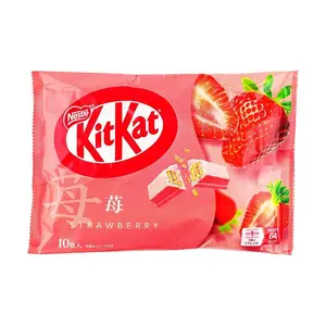 Nestle KitKat Strawberry Wafer Chocolate Bars, 10 Pieces, 124.3g - Japanese Limited Edition Snack