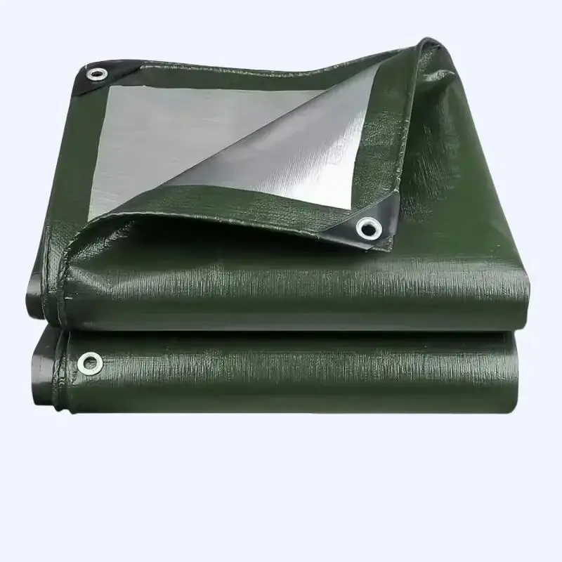 Green Heavy-Duty Waterproof Camping Tarp 12*12 FT-6.56*6.56FT with Grommets Thick Tent Cover Outdoor BBQ Mat Portable Shelter Ground Sheet UV & Mildew Resistant
