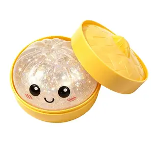Soft and sticky dumpling stress ball, sensory in the shape of a steamed bun for stress relief, dough ball stress ball, elastic stress ball soft