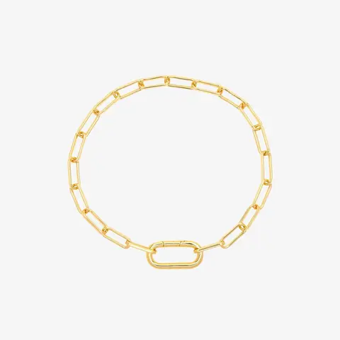 Harper Oval Charm Chain Bracelet