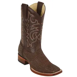 Los Altos Men's Shark Skin Square Toe Cowboy Boots