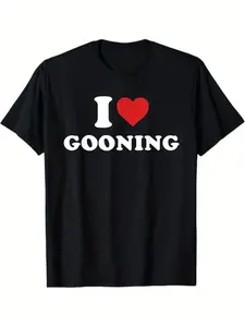Summer t Shirts I Love Gooning Design T-Shirt, 100% Cotton, Halloween Thanksgiving Christmas Gift for Men Women Family Friends