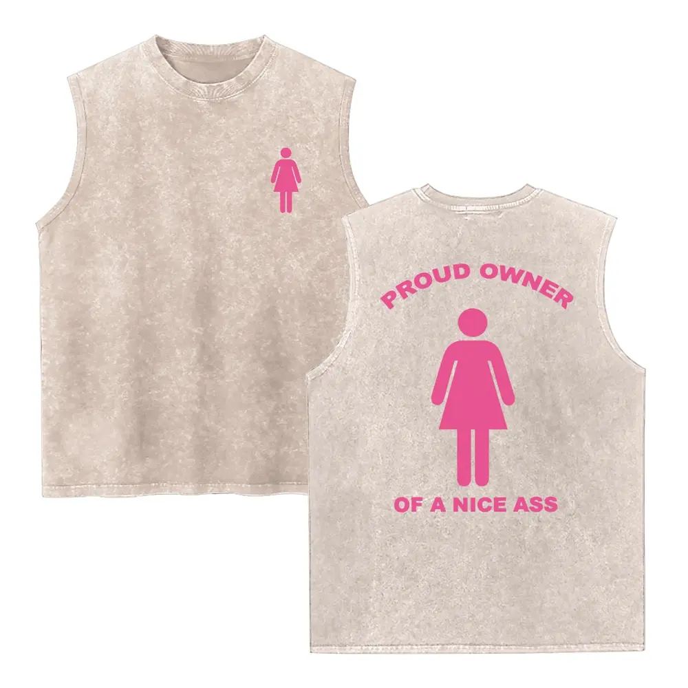 Y2K Baddie Aesthetic Confidence "Proud Owner Of A Nice As s" Vintage Tank 90s Graphic Sleeveless Tank Tops Men Vest Streetwear Outfits Men Vacation Outfits Sleeveless Shirt
