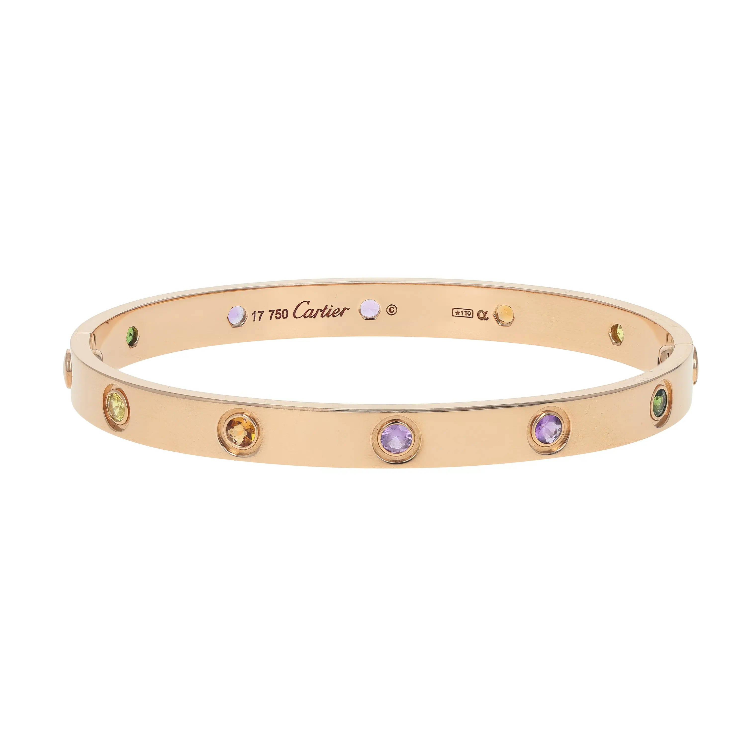 Pre-owned Cartier Love Bangle Bracelet Size 17