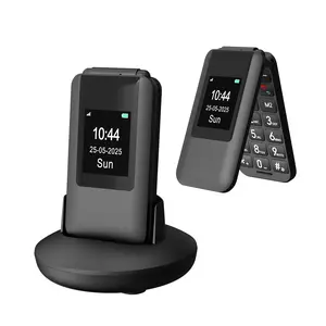 Simple Senior Unlocked Flip Phone with Big Buttons 14-Day Battery 4G LTE Loud Sound SOS Alert Charging Case & Cable for Seniors & Adults