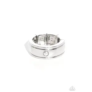 Seize the Sophistication - White Pearl Silver Urban Ring - Paparazzi