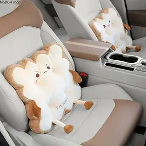 “I’m Toast” Cute Plush Seat Cushion, Angry Toast Design with Arms & Legs, Ultra-Soft & Fluffy, Fun Food-Shaped Pillow for Chairs, Cars, Gaming Desks & Bedroom Decor
