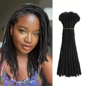 New 2025 Arrivals 10pcs Dreadlocks Crochet Hair Extensions - Afro Handmade Synthetic Braids, Low-Temperature Fiber, Versatile for All Ethnicities, Crochet Braids