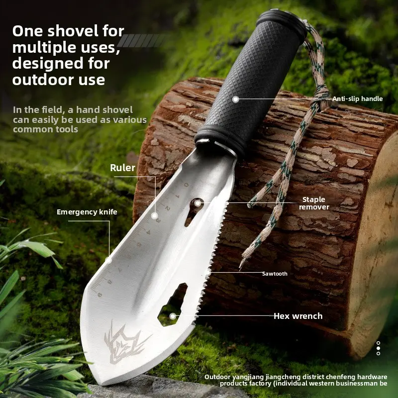 Outdoor Multi-Functional Hand Shovel Garden Shovel Mini Portable Small Hand Shovel for Digging Vegetables, Beachcombing, Digging Soil, Home Gardening Tool