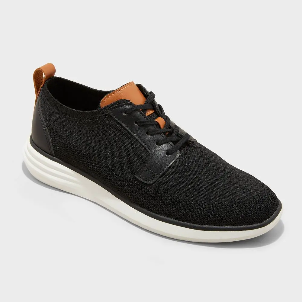 Men’s Zeke Knit Dress Sneakers - Goodfellow & Co, Black, Size 10, Men’s Shoes