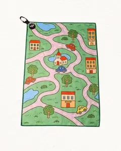ShankitGolf Nostalgic Kids Car Map Golf Towel