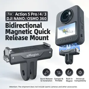 Dji Nano Osmo360 Action5 Pro 4 3 Dual Magnetic Quick-Release Accessories, Versatile Camera Mounts for Dji Devices, Durable & Easy-To-Use