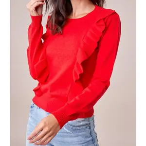Iceland Ruffle Sweater (XS/S) clothing  women shirts