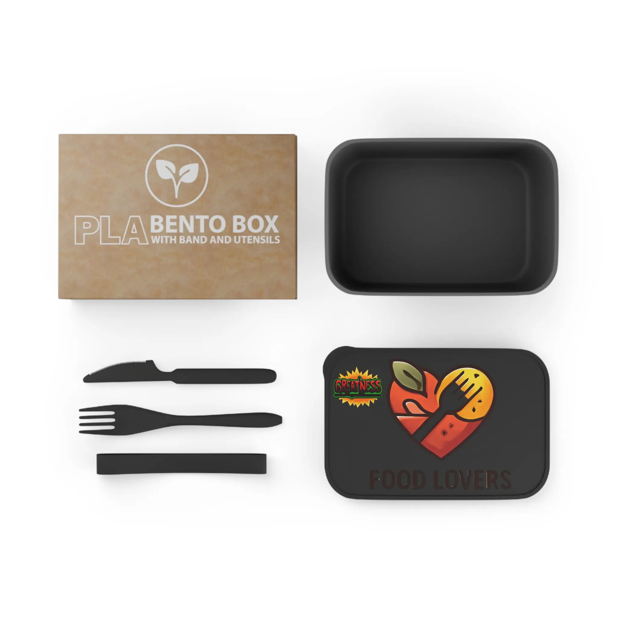 Food Lovers Tableware Set, Heart Fork-Included Lunch Box with Lid and Storage Container
