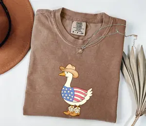 Comfort Colors Silly Goose 4th of July Shirt, Funny Shirt, Funny Goose Shirt, Independence Day Tee, Patriotic Tshirt, 4th of July Gift