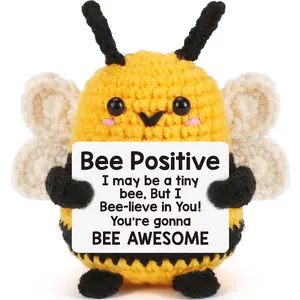 Fun Easter Basket Filler Gifts for Mom, Mother's Day Gift Ideas, Mini Crochet Bees for Friends Teachers Colleagues Boss