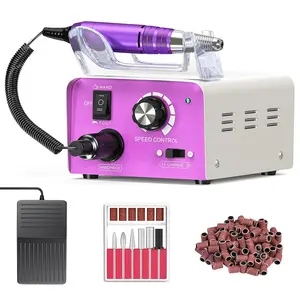 Nail File - 35,000RPM Efile Machine for Acrylic Gel Polish Removal Nail Drills Manicure Pedicure Kit with Sanding Bands & Foot Pedal