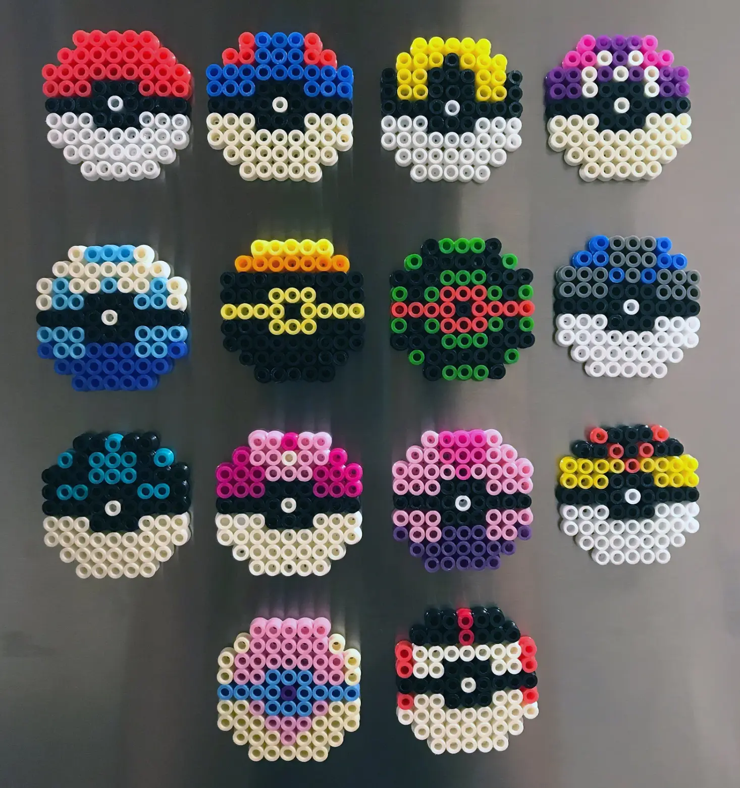 Cute, Pokemon PokeBalls Magnets, Home Decor, Decorative, Collectable (Complete Set) Kitchen Plastic, Magnetic, Fan Gift Round Geometric