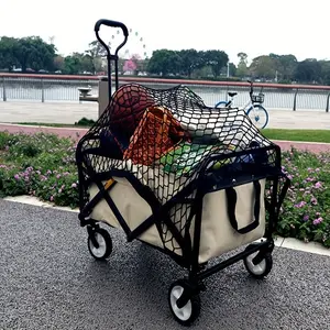 Foldable Multi-Functional Versatile Hand Truck Net, Heavy-Duty Nylon Mesh, Garden Cart Accessories, Outdoor Cargo Transport Safety Loading Net