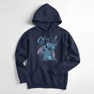Men's Lilo & Stitch Distressed Poster Stitch Pull Over Hoodie