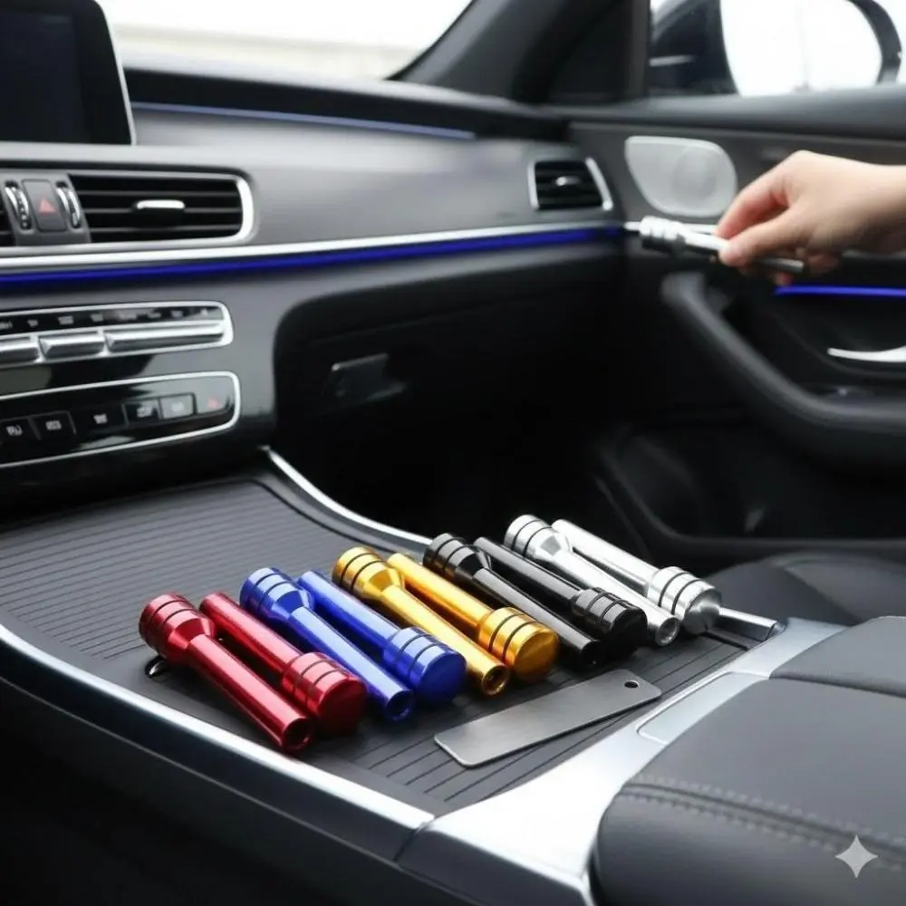 Upgraded Car Door Lock Knob: Universal Anti-Slip Aluminum Lock Cover for Truck & Sedan Interior. Durable Accessories for Vehicle Maintenance. High-Demand Auto Parts Now Trending. Car Interior Accessory