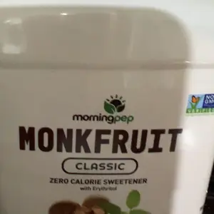 Morning Pep Monk Fruit Sweetener, Classic | White Sugar Substitute, Keto Diet, 1:1 Sugar Replacement, Baking Zero Calorie Non Gmo , OU Kosher