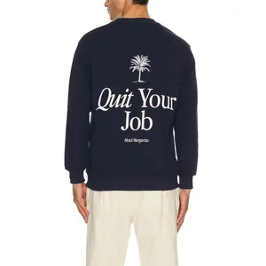 Motel Margarita Quit Your Job Crewneck Sweatshirt in Navy Unisex