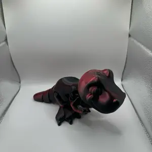 3D Printed Jumbo 10” T-Rex (Red/Black)