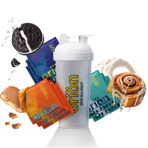 Orion Sample Bundle: 9 Dessert Protein Packs + Free Shaker Orion Sample Bundle: 9 Dessert Protein Packs + Free Shaker