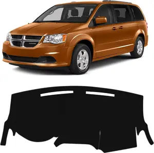 KUST Car Dash Cover for Dodge Grand Caravan 2011-2020(SE,SXT,GT)/Chrysler Town & Country 2011-2016 Polyester Non-Slip Center Console Dash Cover Interior Accessories for Grand Caravan No Glare Black