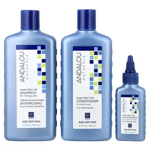 Andalou Naturals Argan Stem Cell, Thinning Hair System, Age Defying, 3 Piece Kit
