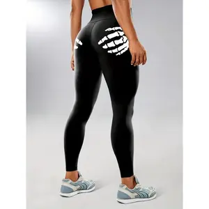 Buttery High-Waist Skeleton Leggings, 4D Compression & Sweat-Wicking ?? Raves
